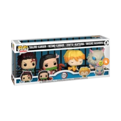 Demon Slayer - 4-Pack Funko Pop! -Hot Sale Crunchyroll Store 6963715276844 2 funko funko demon slayer kimetsu no yaiba 4 pack funko pop 32447853396012